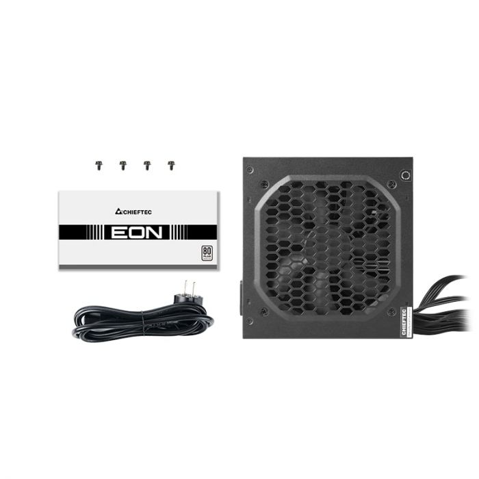 Блок живлення CHIEFTEC EON (600W), >80%, 80+ White(230V Only), 120мм, 1xMB 24pin(20+4), 2xCPU 8pin(4+4), 2xMolex, 4xSATA, 2xPCIe 8pin(6+2)