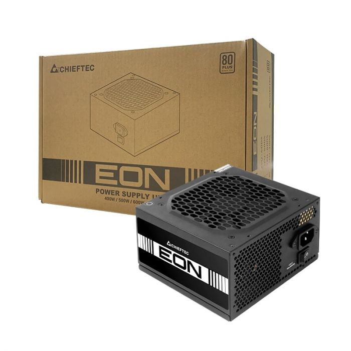 Блок живлення CHIEFTEC EON (600W), >80%, 80+ White(230V Only), 120мм, 1xMB 24pin(20+4), 2xCPU 8pin(4+4), 2xMolex, 4xSATA, 2xPCIe 8pin(6+2)