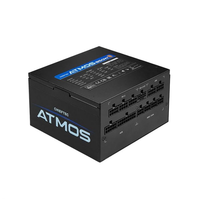 Блок живлення CHIEFTEC Atmos (850W), >90%, 80+ Gold, 135мм FDB, 1xMB 24pin(20+4), 2xCPU 8pin(4+4), 4xMolex, 9xSATA, 2xPCIe 8pin(6+2), 1xPCIe GEN5 16pin, Fully Modular