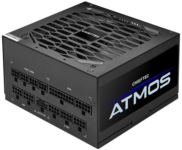 Блок живлення CHIEFTEC Atmos (850W), >90%, 80+ Gold, 135мм FDB, 1xMB 24pin(20+4), 2xCPU 8pin(4+4), 4xMolex, 9xSATA, 2xPCIe 8pin(6+2), 1xPCIe GEN5 16pin, Fully Modular