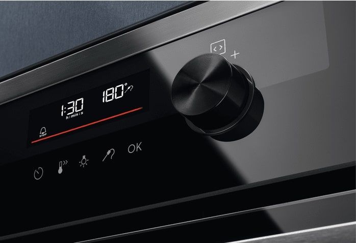 Духова шафа Electrolux електрична, 72л, A+, пара, дисплей, конвекція, піроліз, телескопічні напрямні, чорний