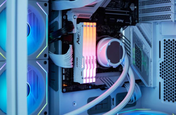 Пам'ять ПК Kingston DDR5 32GB 5200 FURY Beast  RGB EXPO Білий