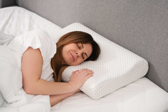 Подушка ортопедична Ardesto Sleepwell, 60х40х11/9см, хвиля, піна меморі, білий