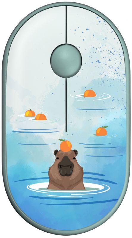 Миша 2E MF300 CAPYBARA:TANGERINE Silent WL BT, зелений