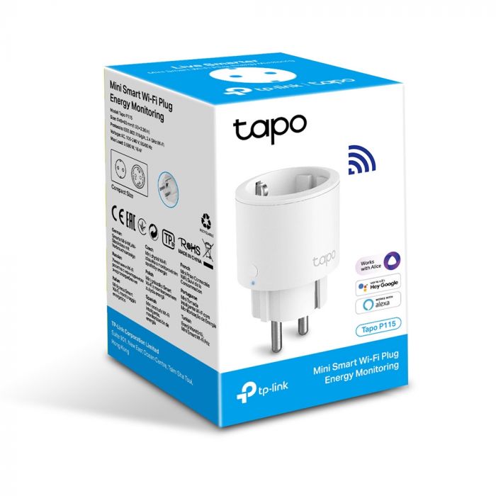 Смарт-розетка TP-LINK Tapo P115 N300 16A з функцією моніторингу використаної енергії