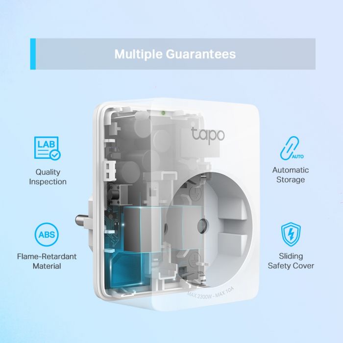 Смарт-розетка TP-LINK Tapo P100 2 шт/пак N300 BT 10A