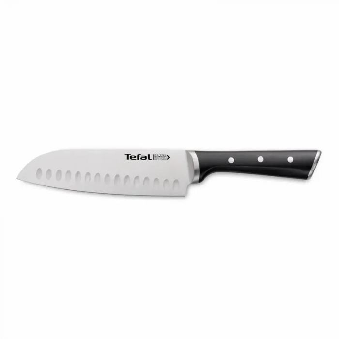 Набір ножів Tefal Ice Force, дерев'яна колода, 7шт, дерево, пластик, нержавіюча сталь, чорний