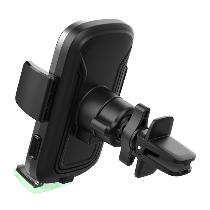 Автомобільний тримач смартфона 2Е автоматичний/бездротова зарядка, 2хUSB 60Вт