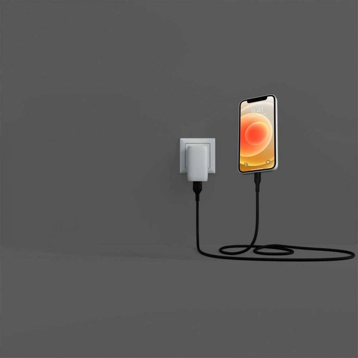 Кабель USB-A > Lightning заряджання/синхронізації Belkin, 2м, силіконовий з кліпсою, чорний