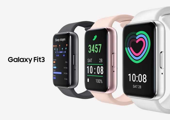 Фітнес-трекер Samsung Galaxy Fit 3 40мм (R390) 1.6', 256x402, AMOLED, BT 5.3, 16/256МБ, рожевий золотистий