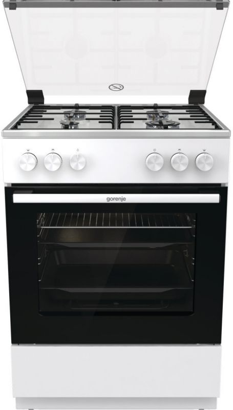 Плита Gorenje  газова, 72л, 60x60см, емальовані, білий