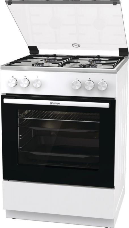 Плита Gorenje  газова, 72л, 60x60см, емальовані, білий