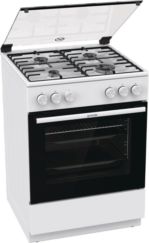 Плита Gorenje  газова, 72л, 60x60см, емальовані, білий