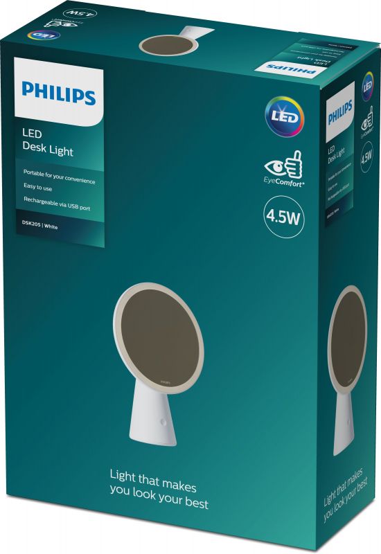 Дзеркало косметичне Philips Mirror 4.5w 5000/4000/3000K USB білий