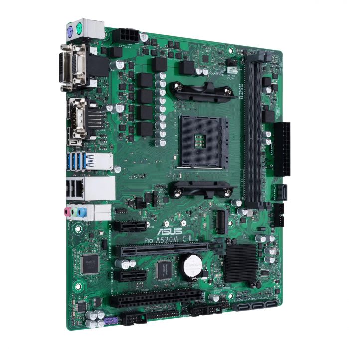 Материнcька плата ASUS PRO A520M-C II/CSM sAM4 A520 2xDDR4 HDMI D-Sub DP DVI mATX