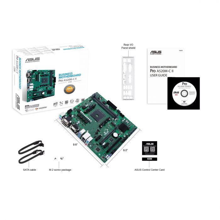 Материнcька плата ASUS PRO A520M-C II/CSM sAM4 A520 2xDDR4 HDMI D-Sub DP DVI mATX