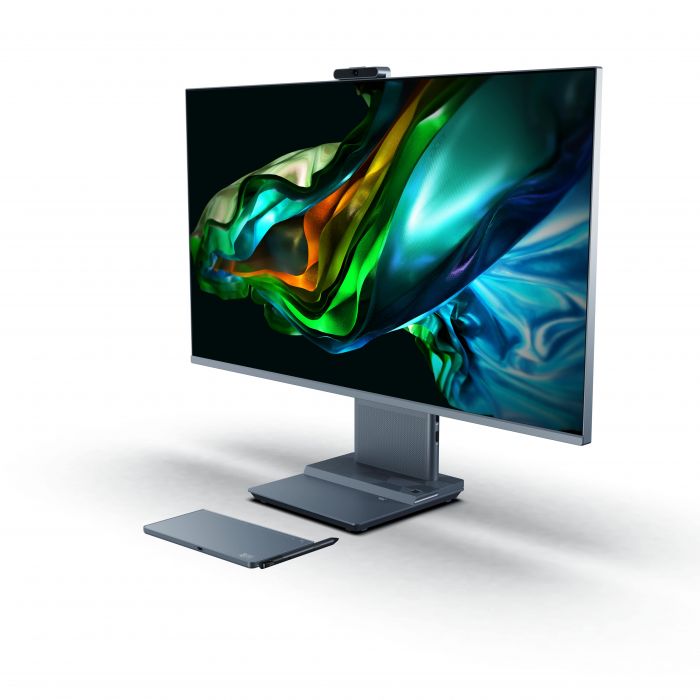 Комп'ютер персональний моноблок Acer Aspire S32-1856 31.5" QHD, Intel i7-1360P, 32GB, F1024GB, UMA, WiFi, кл+м, Lin, сірий