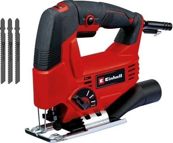 Лобзик електричний Einhell TC-JS 80/1 Kit, 550Вт, 1000-3000об•хв, в копмлекті 3 полотна, кейс, 1.86кг