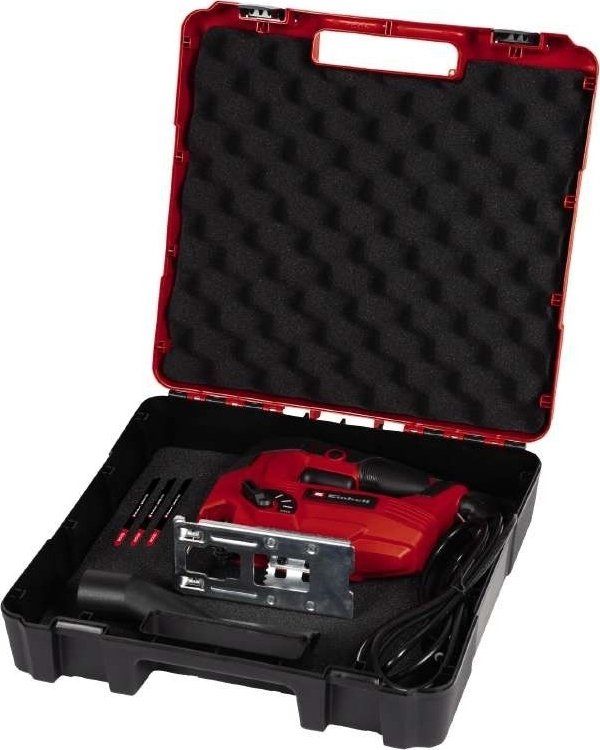 Лобзик електричний Einhell TC-JS 80/1 Kit, 550Вт, 1000-3000об•хв, в копмлекті 3 полотна, кейс, 1.86кг