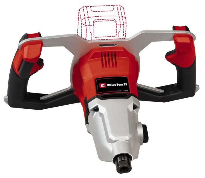 Міксер будівельний акумуляторний Einhell TP-MX 18-2LI BL - Solo, PXC, 18В, 450/720об•хв, М14, 60Нм,  безщітковий, 5.11кг, без АКБ і ЗП