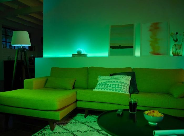 Стрічка світлодіодна розумна Philips Hue Plus, 0.5W(20Вт), 2000K-6500K, RGB, ZigBee, димування, подовжувач, 1м