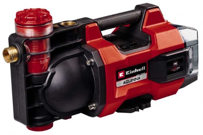 Насос садовий акумуляторний Einhell AQUINNA 36/38 F LED, 3800л/г, 36В, 3.7бар, глиб 6м, 4.25кг, без АКБ і ЗП