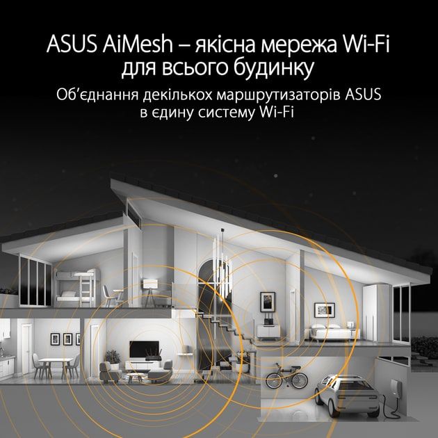 Маршрутизатор ASUS TUF-AX4200 AX4200, 4xGE LAN, 2,5xGE WAN, 1xUSB3.2, MESH EU-UK