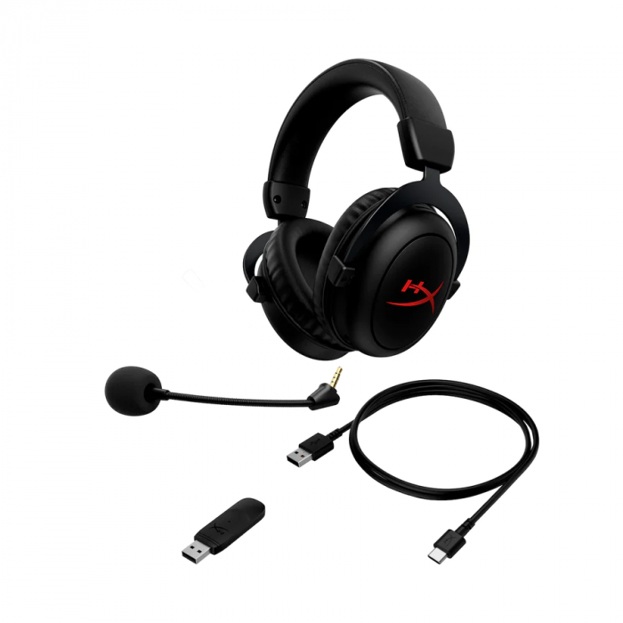 Гарнітура ігрова HyperX Cloud II Core, WL/USB-A, чорний