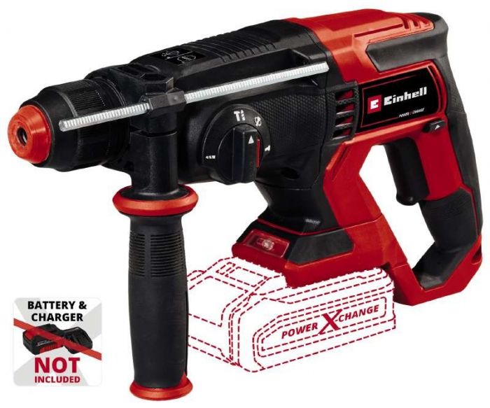 Перфоратор акумуляторний Einhell TE-HD 18/20LI - Solo, SDS-plus, PXC 18В, 1.8Дж, 0-1300об•хв, 4750уд•хв, кейс, 2.7кг, без АКБ і ЗП