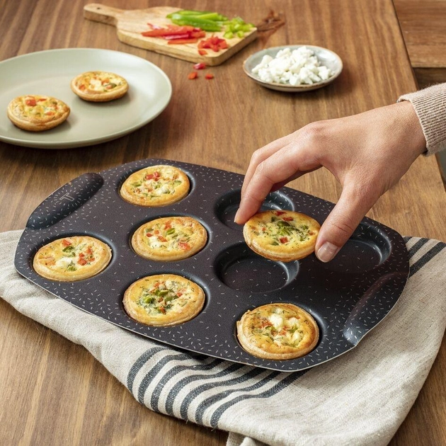 Деко Tefal PerfectBake,  8 форм, круглий, 21х29см, алюміній, коричневий