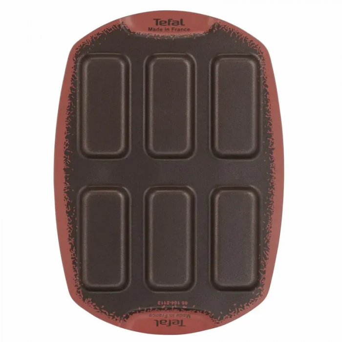Деко Tefal PerfectBake, 6 форм, прямокутний, 21х29см, алюміній, коричневий