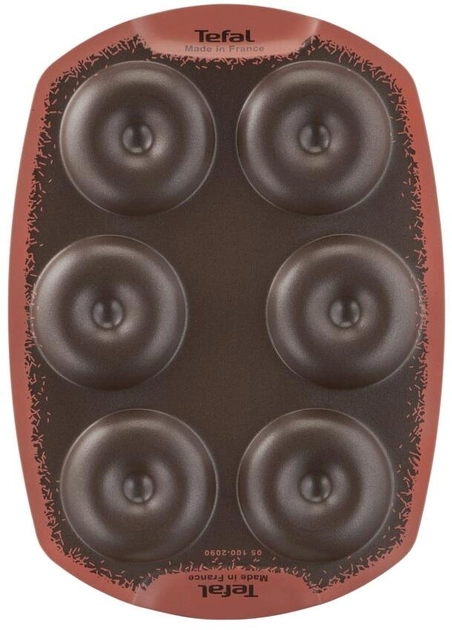 Деко Tefal PerfectBake, 6 форм, квадратний, 21х29см, алюміній, коричневий