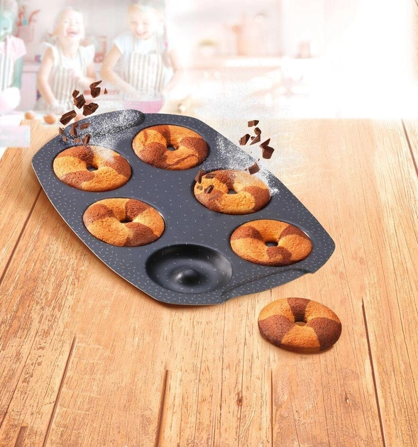 Деко Tefal PerfectBake, 6 форм, квадратний, 21х29см, алюміній, коричневий