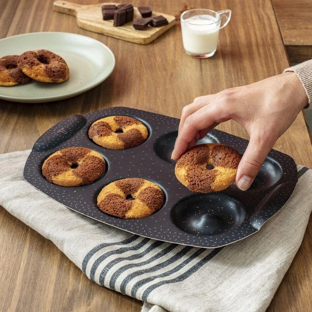Деко Tefal PerfectBake, 6 форм, квадратний, 21х29см, алюміній, коричневий