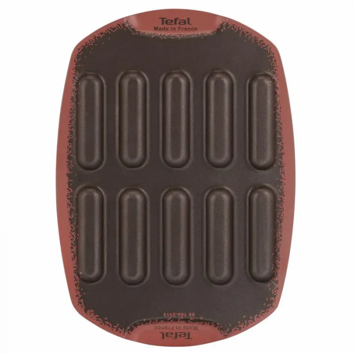 Деко Tefal PerfectBake, 10 форм, прямокутний 21х29см, алюміній, коричневий