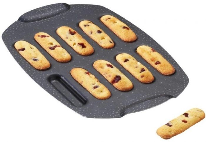 Деко Tefal PerfectBake, 10 форм, прямокутний 21х29см, алюміній, коричневий