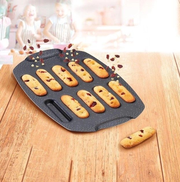 Деко Tefal PerfectBake, 10 форм, прямокутний 21х29см, алюміній, коричневий