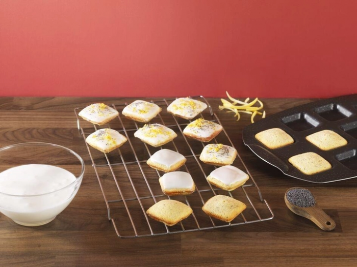 Деко Tefal PerfectBake, 10 форм, квадратний, 21х29см, алюміній, коричневий