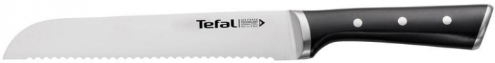 Ніж для хліба Tefal Ice Force, 20см, нержавіюча сталь, платик, чорний