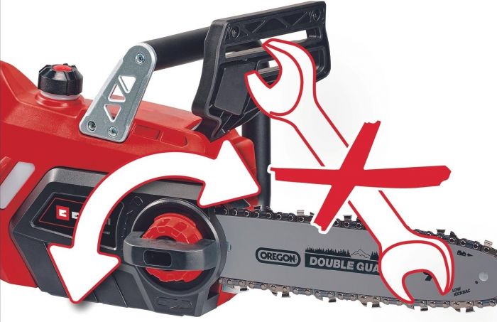 Пила ланцюгова акумуляторна Einhell GE-LC 18/25 Li Set, PXC, 18В, шина 25см, 4.3м/с, акум. 3,0Ah і зарядний пристрій, додатковий ланцюг, 3.6кг