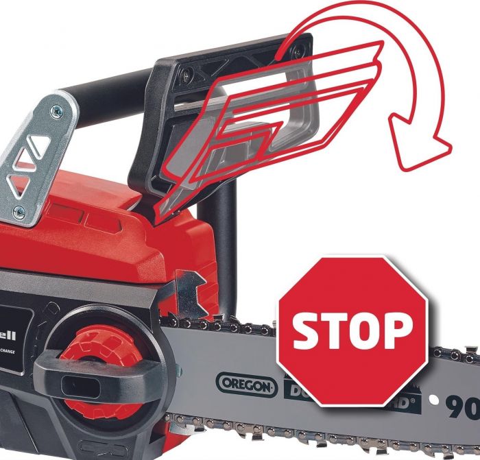 Пила ланцюгова акумуляторна Einhell GE-LC 18/25 Li Set, PXC, 18В, шина 25см, 4.3м/с, акум. 3,0Ah і зарядний пристрій, додатковий ланцюг, 3.6кг