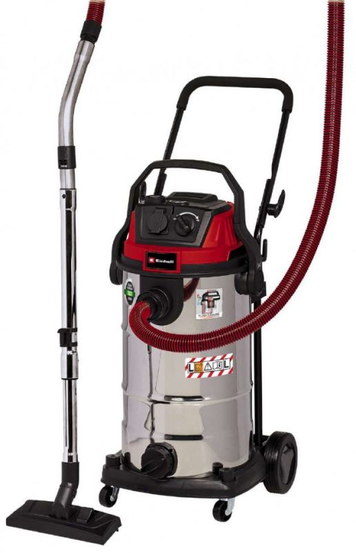 Пилосос професійний Einhell TE-VC 2340 SACL, 1500Вт, 225мБар, контейнер 40л, розетка, клас L, 10.1кг