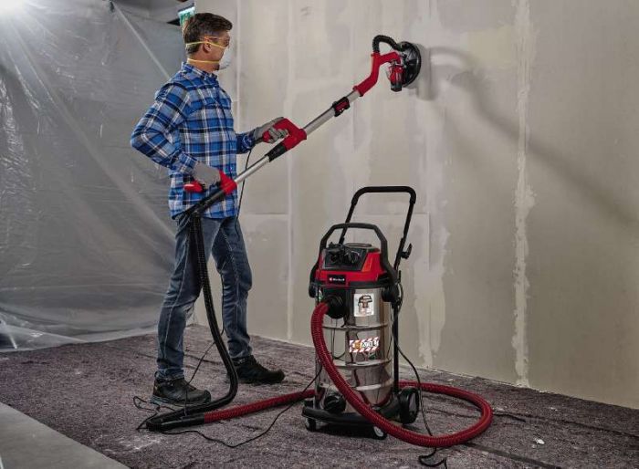 Пилосос професійний Einhell TE-VC 2340 SACL, 1500Вт, 225мБар, контейнер 40л, розетка, клас L, 10.1кг