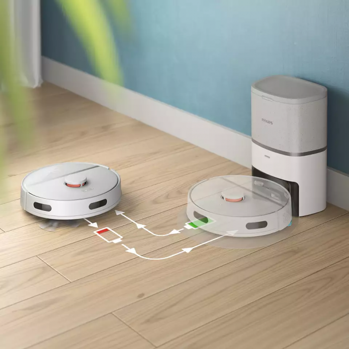 Робот-пилосос Philips 3000 Series, h=44983см, конт пил -0.33л, вода -0.3л, автон. робота до 200хв, HEPA 11, білий
