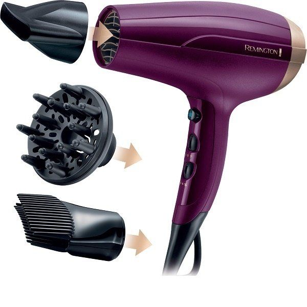Фен Remington Your Style, 2300Вт, 3 режими, дифузор, насадка для прикорневого об'єму, іоніз-я, хол. обдув, фіолетовий