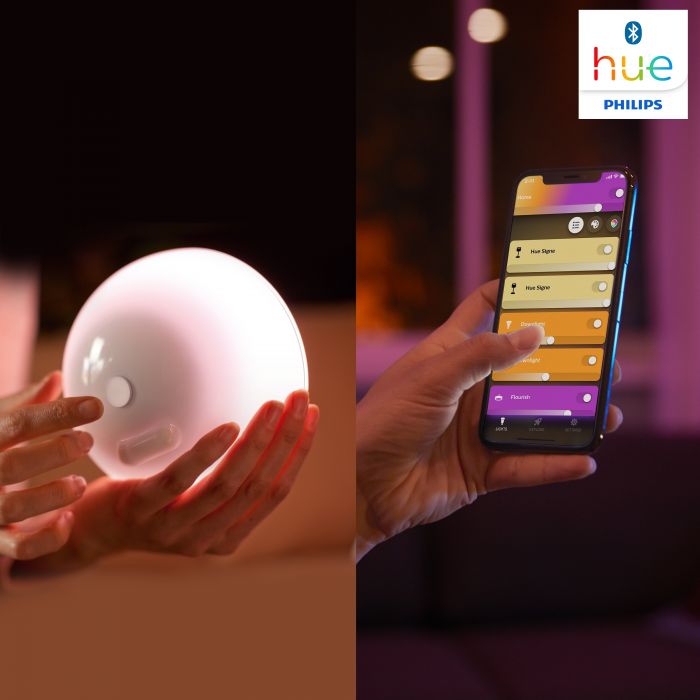Світильник портативний розумний Philips Hue Go, 2000K-6500K, RGB, ZigBee, Bluetooth, димування