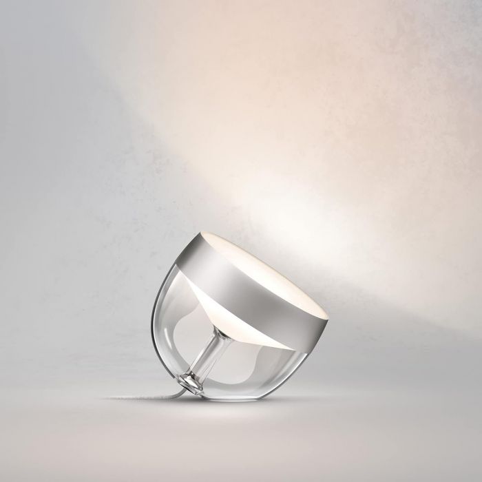 Настільний світильник розумний Philips Hue Iris, 2000K-6500K, RGB, ZigBee, Bluetooth, димування, срібний