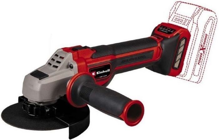 Шліфмашина кутова акумуляторна Einhell TP-AG 18/125 CE QLI - Solo PXC 125мм 18В 3000-10500об·хв постійні оберти 1.7кг без АКБ та ЗП