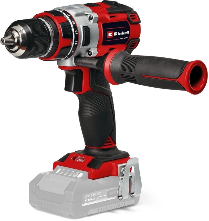 Шурупокрут-дриль акумуляторний Einhell TP-CD 18/80 Li BL - Solo, PXC, 18В, безщіткова, 80Нм, 0-500/0-1800об/хв, 1.4кг, без АКБ та ЗП
