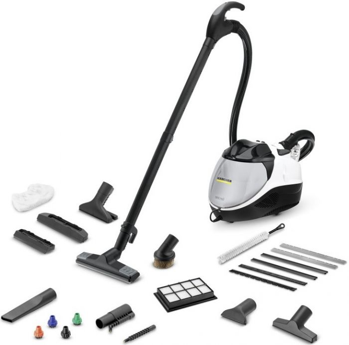 Паропилосос Karcher SV 7, 2200Вт, вологе прибирання, вода -0.45л, HEPA, обробка парою, біло-чорний